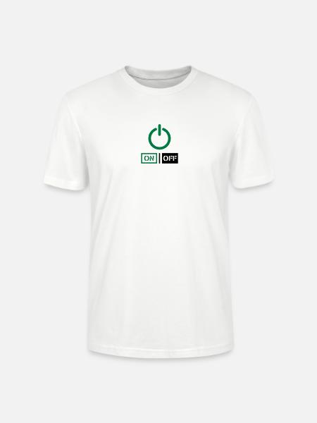 On Off Power Schalter Design - Stanley/Stella CRAFTER Unisex Organic T-Shirt - white