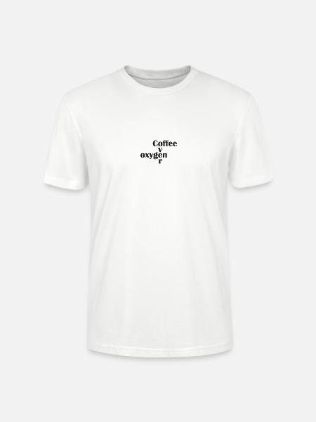 Coffee over oxygen - Stanley/Stella CRAFTER Unisex Organic T-Shirt - white