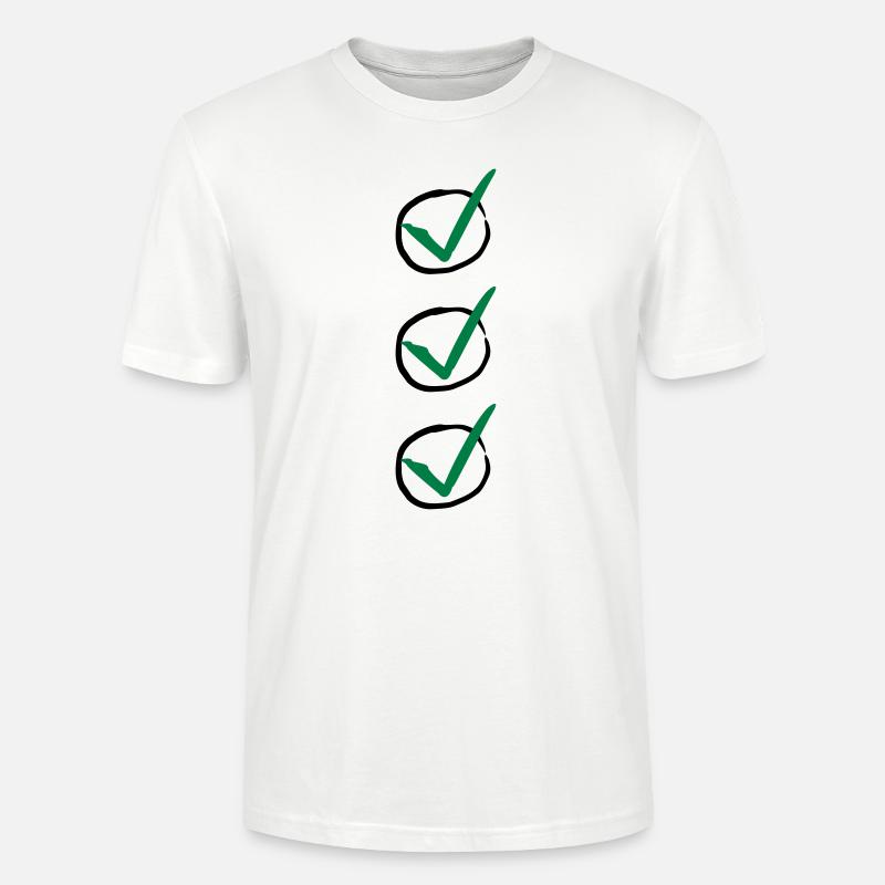 Three Checkmarks - Stanley/Stella Unisex Bio-T-Shirt CRAFTER - Weiß