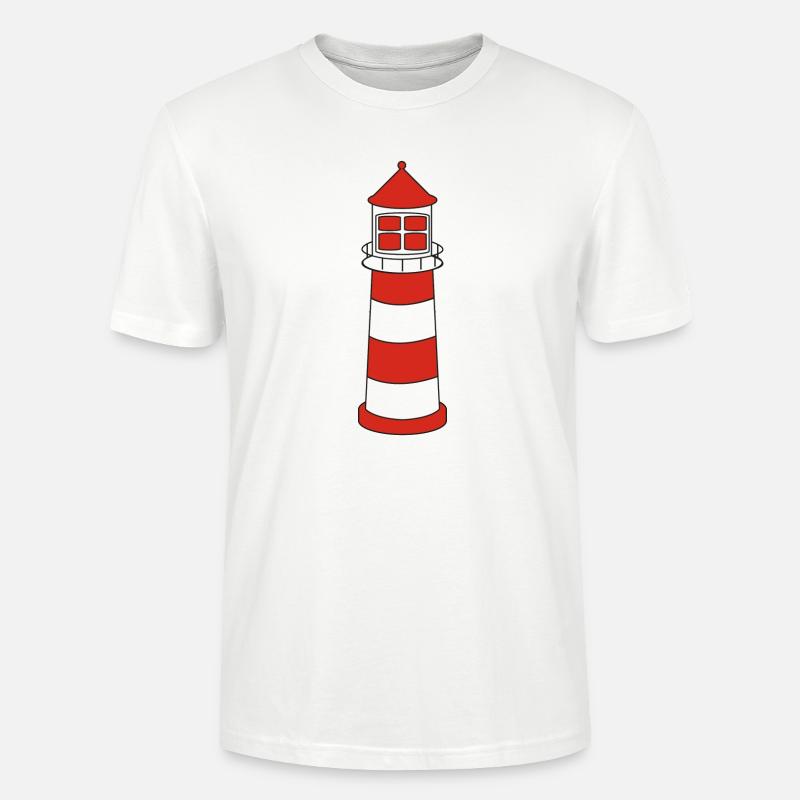 Roter Leuchtturm - Stanley/Stella Unisex Bio-T-Shirt CRAFTER - Weiß