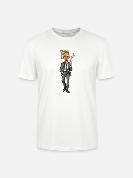 Grau Gangsterlook - Stanley/Stella Unisex Bio-T-Shirt CRAFTER - Weiß