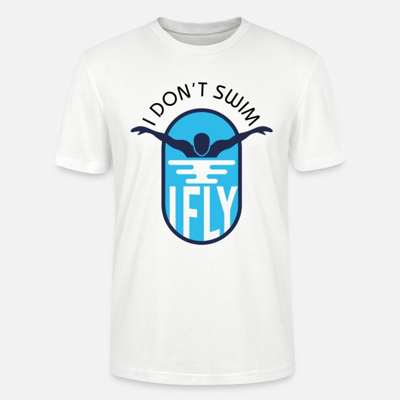 je ne nage pas - T-shirt bio CRAFTER Stanley Stella Unisexe - blanc