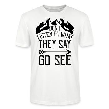 Travel - Stanley/Stella Unisex Bio-T-Shirt CRAFTER - Weiß - Vorne - Alina (178cm) & Michal (187cm)