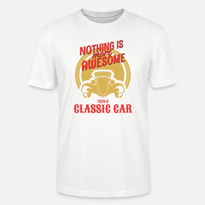 Klassisches Auto, Geschenk, Geschenkidee - Stanley/Stella Unisex Bio-T-Shirt CRAFTER - Weiß