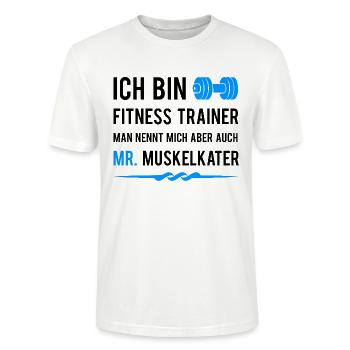 préparateur physique - T-shirt bio CRAFTER Stanley Stella Unisexe - blanc - Devant - Alina (178cm) & Michal (187cm)