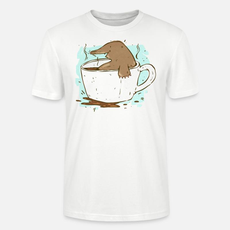 Coffee mole - T-shirt bio CRAFTER Stanley Stella Unisexe - blanc