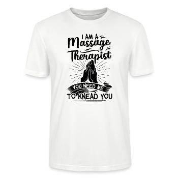 Physiotherapeuten Beruf | Physiotherapeut Geschenk - Stanley/Stella Unisex Bio-T-Shirt CRAFTER - Weiß - Vorne - Alina (178cm) & Michal (187cm)
