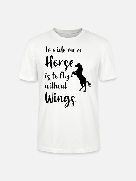 Paarden rijden ruiterpaard - Stanley/Stella Uniseks bio-T-shirt CRAFTER - wit