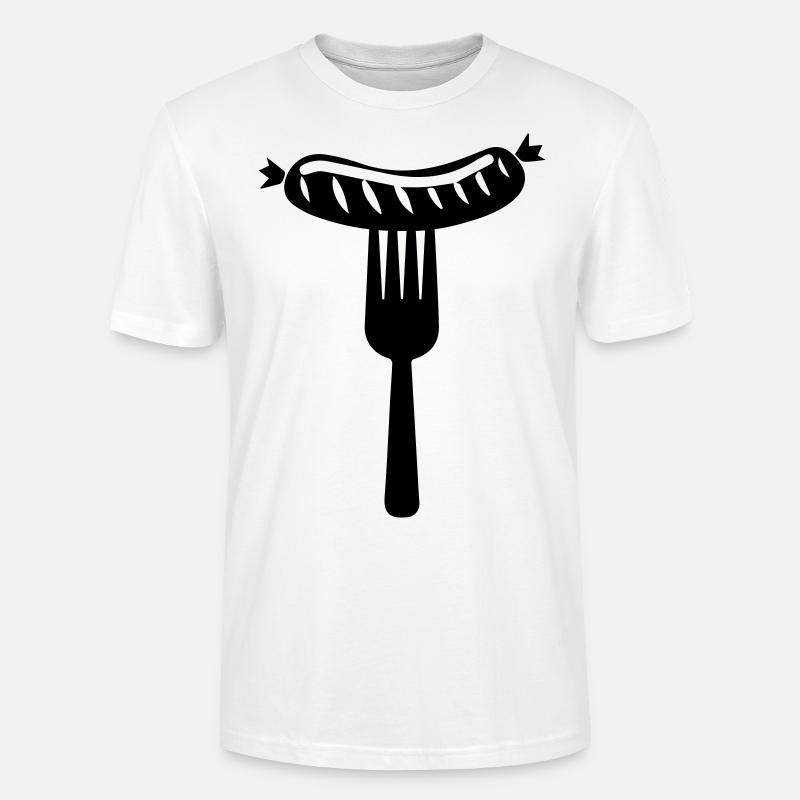 Icône de viande Bratwurst - T-shirt bio CRAFTER Stanley Stella Unisexe - blanc