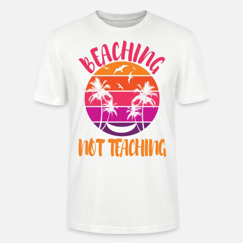 Beaching not Teaching - Stanley/Stella Unisex Bio-T-Shirt CRAFTER - Weiß
