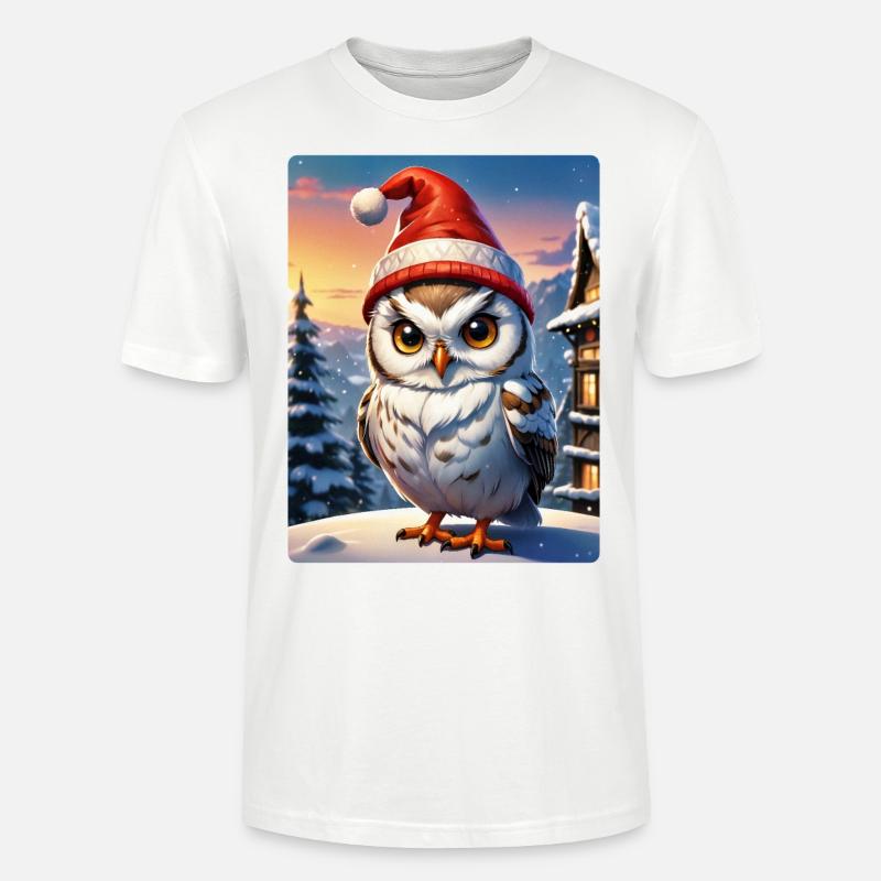 Anime Winterlandschaft Eule 1.2 - Stanley/Stella Unisex Bio-T-Shirt CRAFTER - Weiß