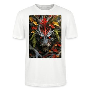 Spooky Plants Dino 1.1 - Stanley/Stella CRAFTER Unisex Organic T-Shirt - white - Front - Alina (178cm) & Michal (187cm)