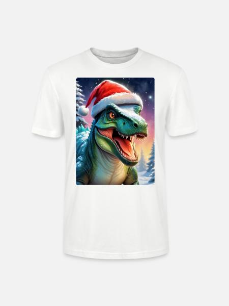 Winterlandschaft Dino 2.2 - Stanley/Stella Unisex Bio-T-Shirt CRAFTER - Weiß