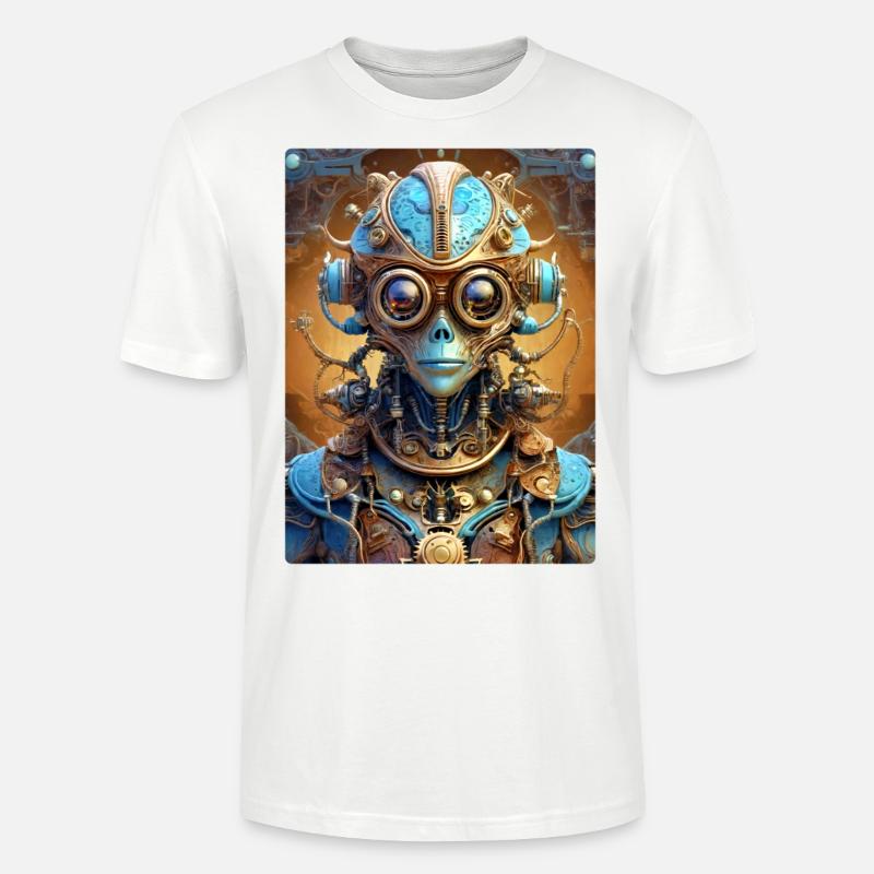 Extraterrestre steampunk 1.20 - T-shirt bio CRAFTER Stanley Stella Unisexe - blanc