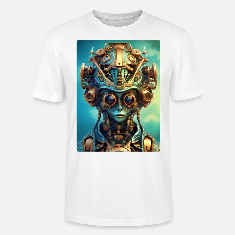 Steampunk Alien 1.3 - Stanley/Stella Unisex Bio-T-Shirt CRAFTER - Weiß