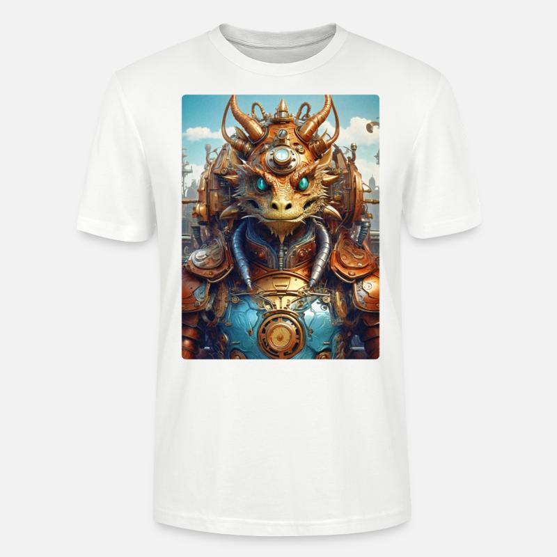 Dragon Steampunk 1.11 - T-shirt bio CRAFTER Stanley Stella Unisexe - blanc