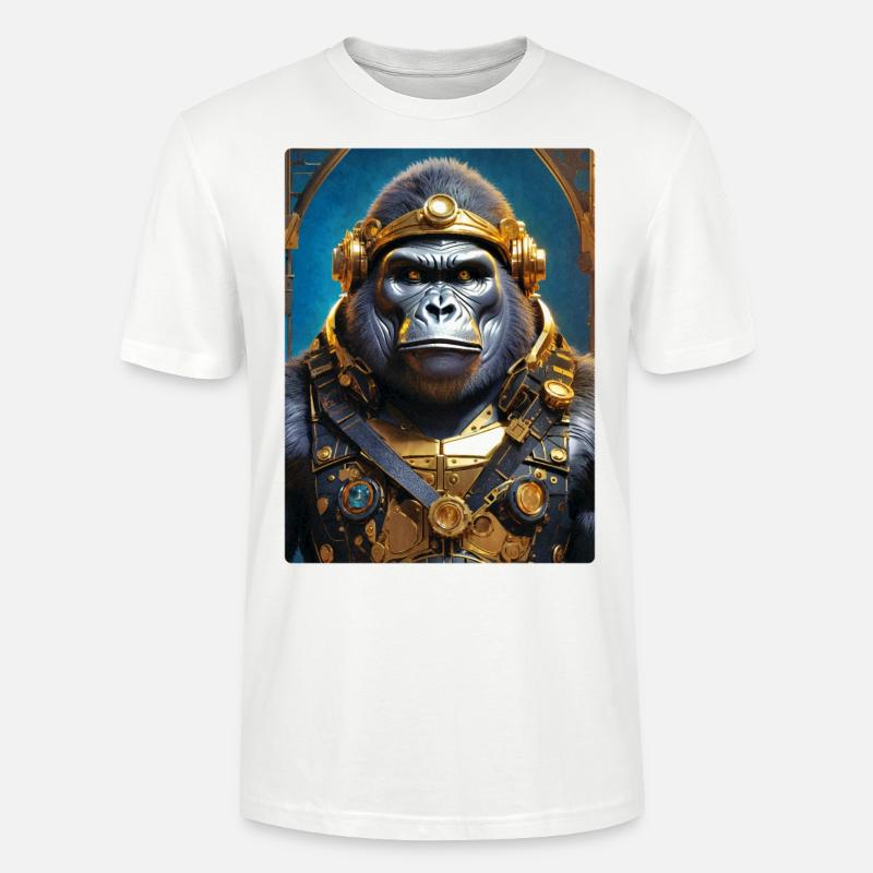Steampunk Gorilla 1.12 - Stanley/Stella Unisex Bio-T-Shirt CRAFTER - Weiß