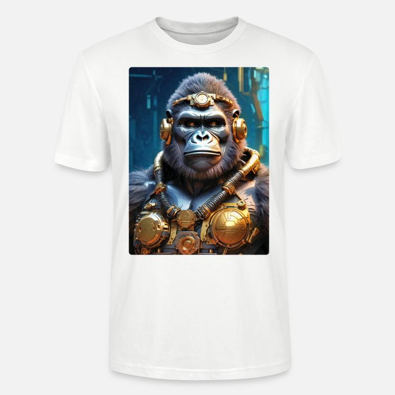 Steampunk Gorilla 1.19 - Stanley/Stella Unisex Bio-T-Shirt CRAFTER - Weiß
