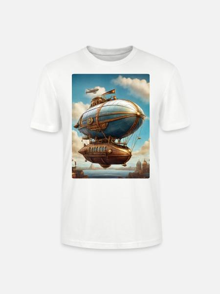Steampunk Luftschiff 1.10 - Stanley/Stella Unisex Bio-T-Shirt CRAFTER - Weiß
