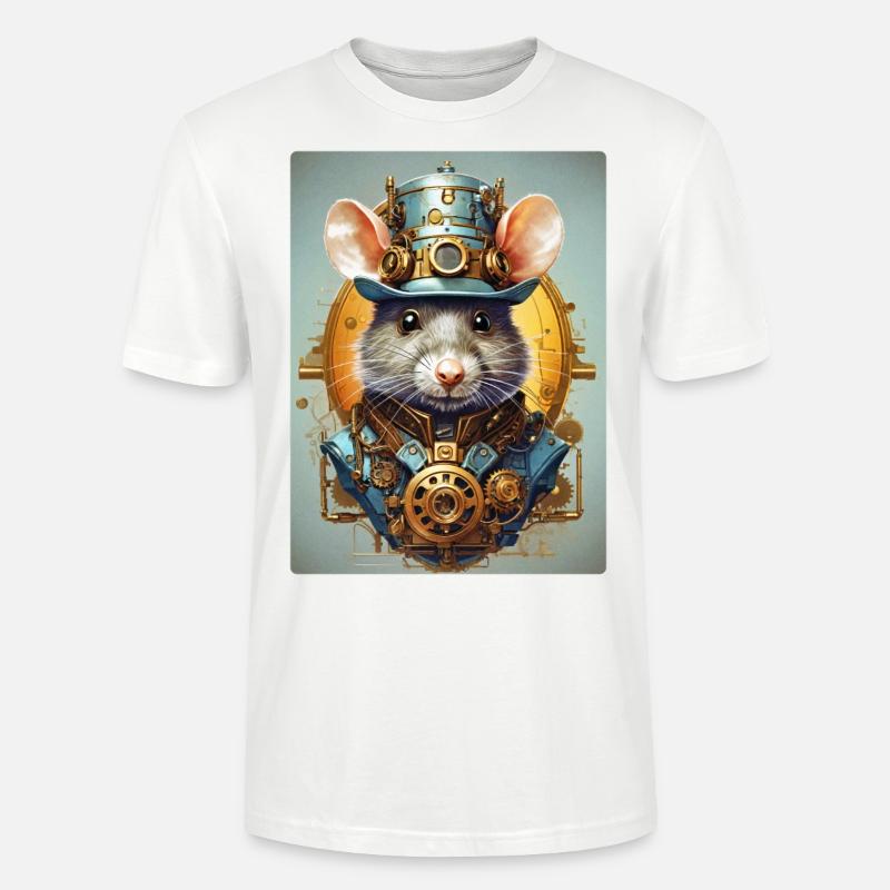 Rat Steampunk 1.5 - T-shirt bio CRAFTER Stanley Stella Unisexe - blanc