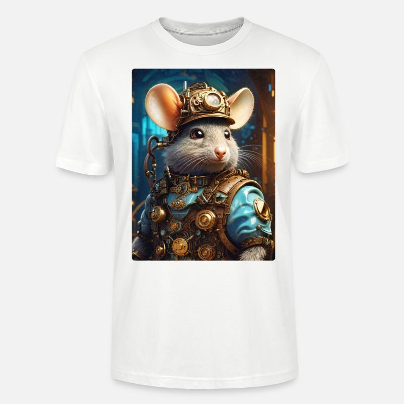Rat Steampunk 1.8 - T-shirt bio CRAFTER Stanley Stella Unisexe - blanc