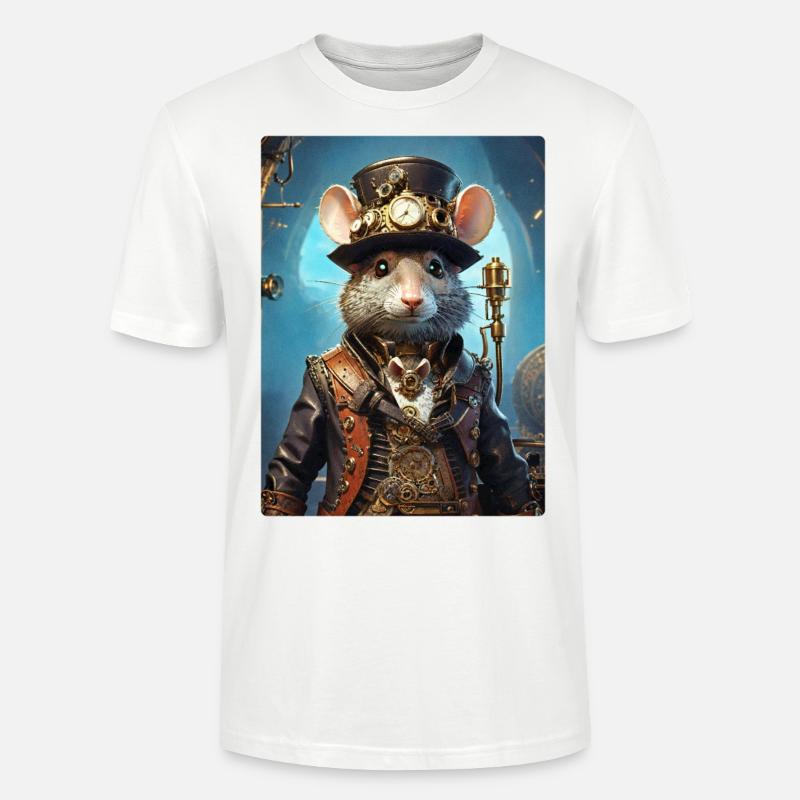 Steampunk Ratte 1.12 - Stanley/Stella Unisex Bio-T-Shirt CRAFTER - Weiß