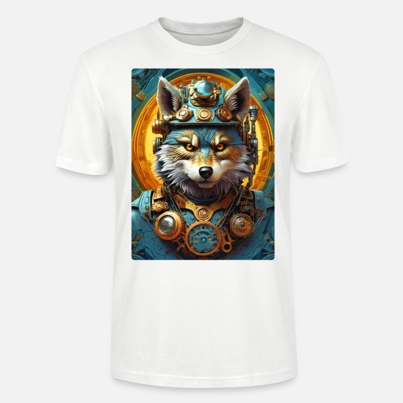 Steampunk Wolf 1.1 - Stanley/Stella Unisex Bio-T-Shirt CRAFTER - Weiß