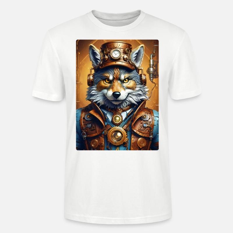 Steampunk Wolf 1.7 - Stanley/Stella Unisex Bio-T-Shirt CRAFTER - Weiß