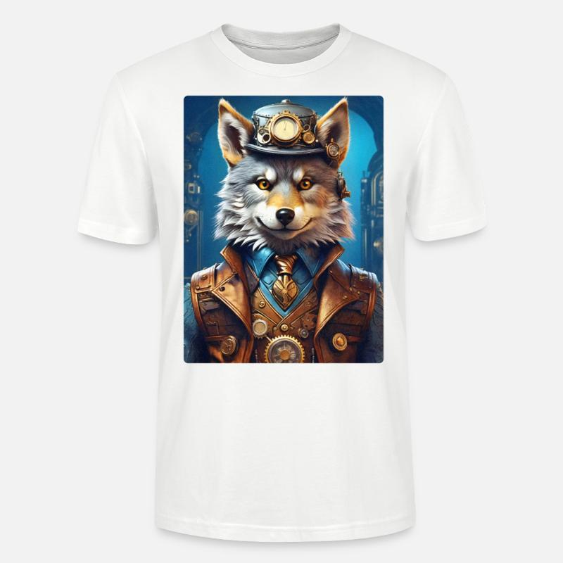 Steampunk Wolf 1.12 - Stanley/Stella Unisex Bio-T-Shirt CRAFTER - Weiß