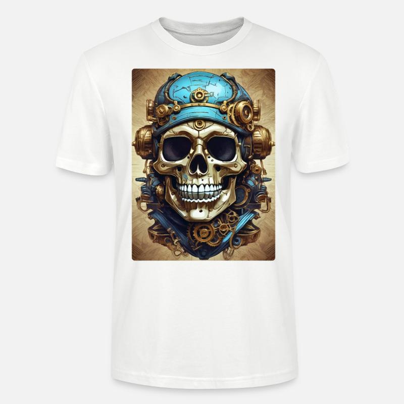 Steampunk Skull 1.7 - Stanley/Stella Unisex Bio-T-Shirt CRAFTER - Weiß