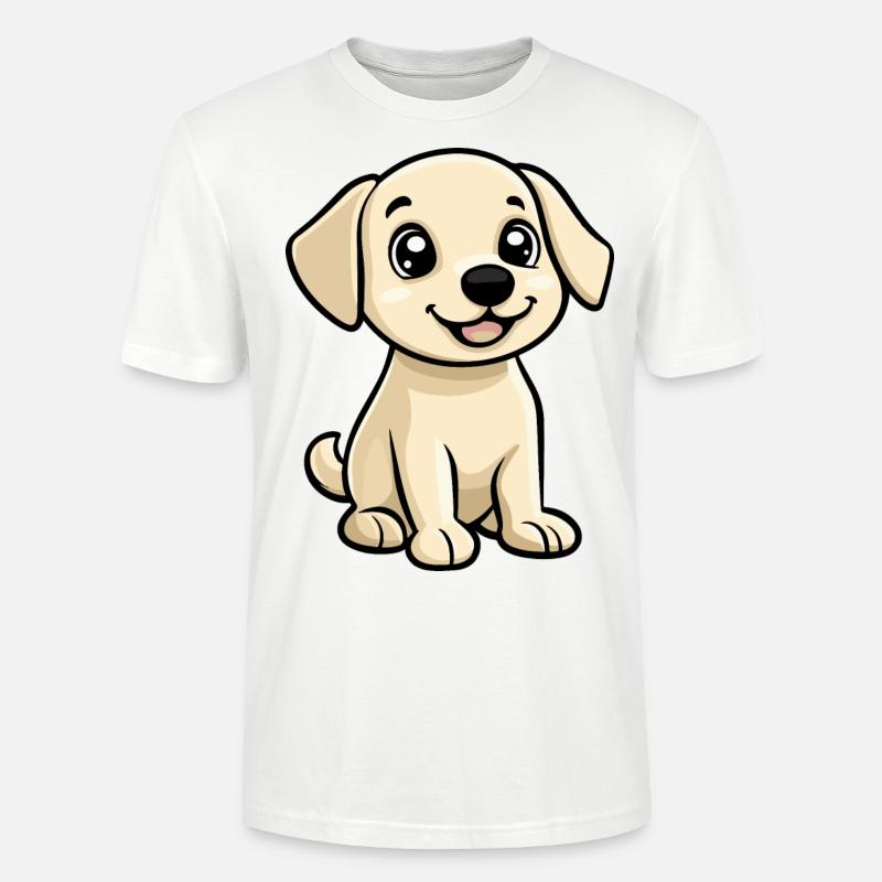 Labrador Dog Comic Cute - Stanley/Stella CRAFTER Unisex Organic T-Shirt - white