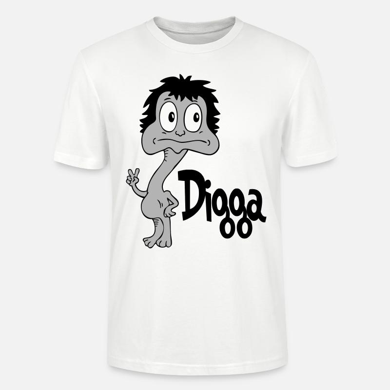 Sprüche Lustige Comic Digga - Stanley/Stella Unisex Bio-T-Shirt CRAFTER - Weiß
