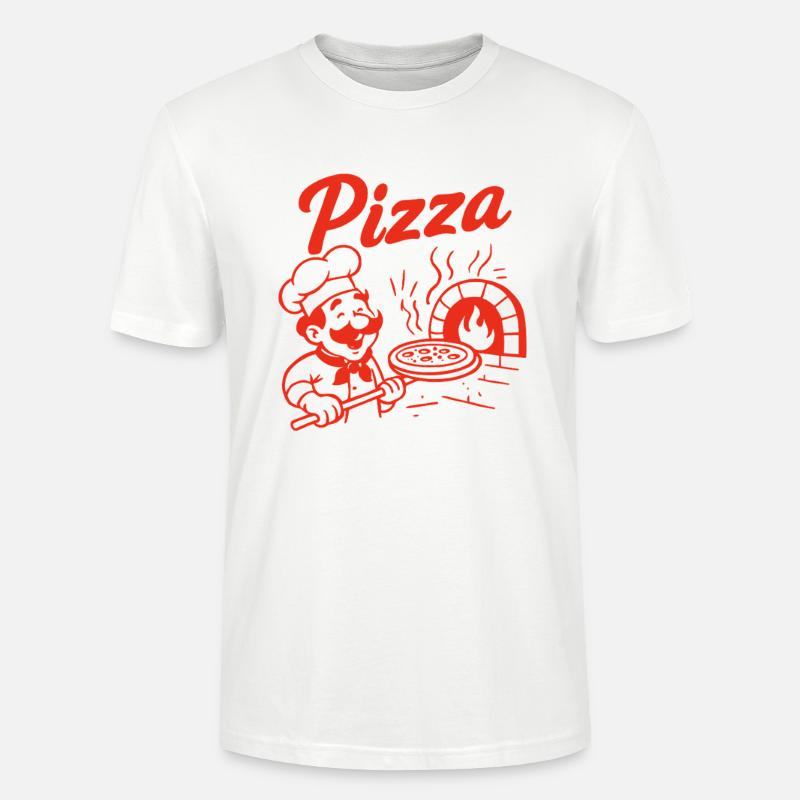 Pizzabäcker Retro Design - Stanley/Stella Unisex Bio-T-Shirt CRAFTER - Weiß