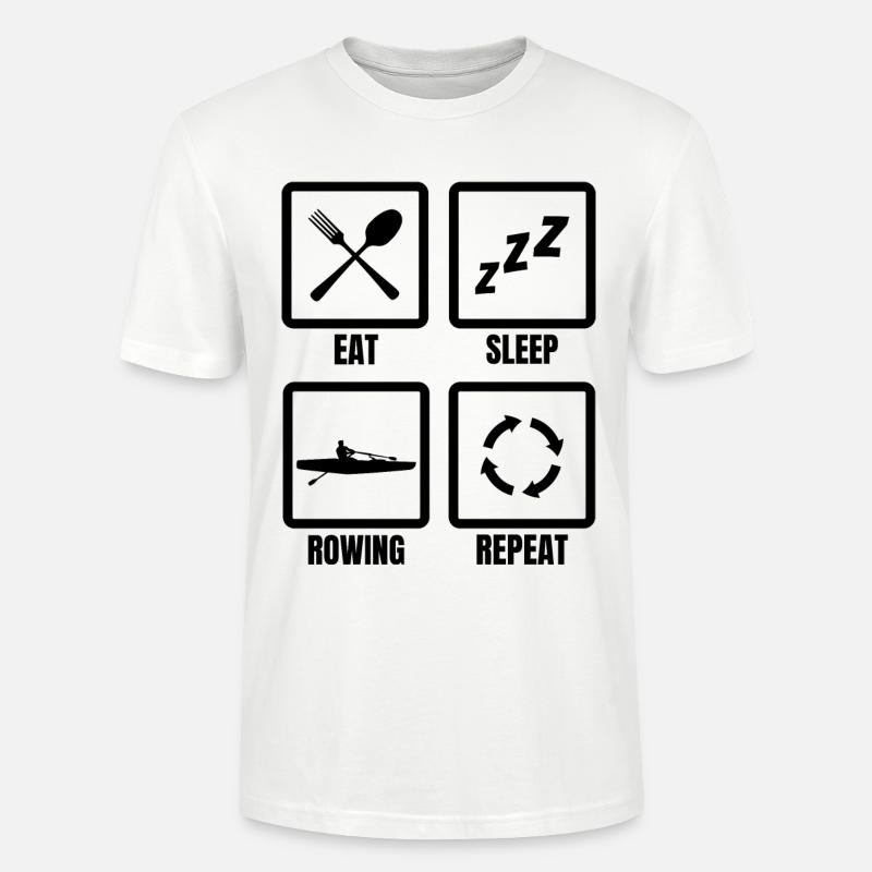 Routine du rameur - T-shirt bio CRAFTER Stanley Stella Unisexe - blanc