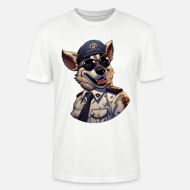Polizei Hyäne - Stanley/Stella Unisex Bio-T-Shirt CRAFTER - Weiß