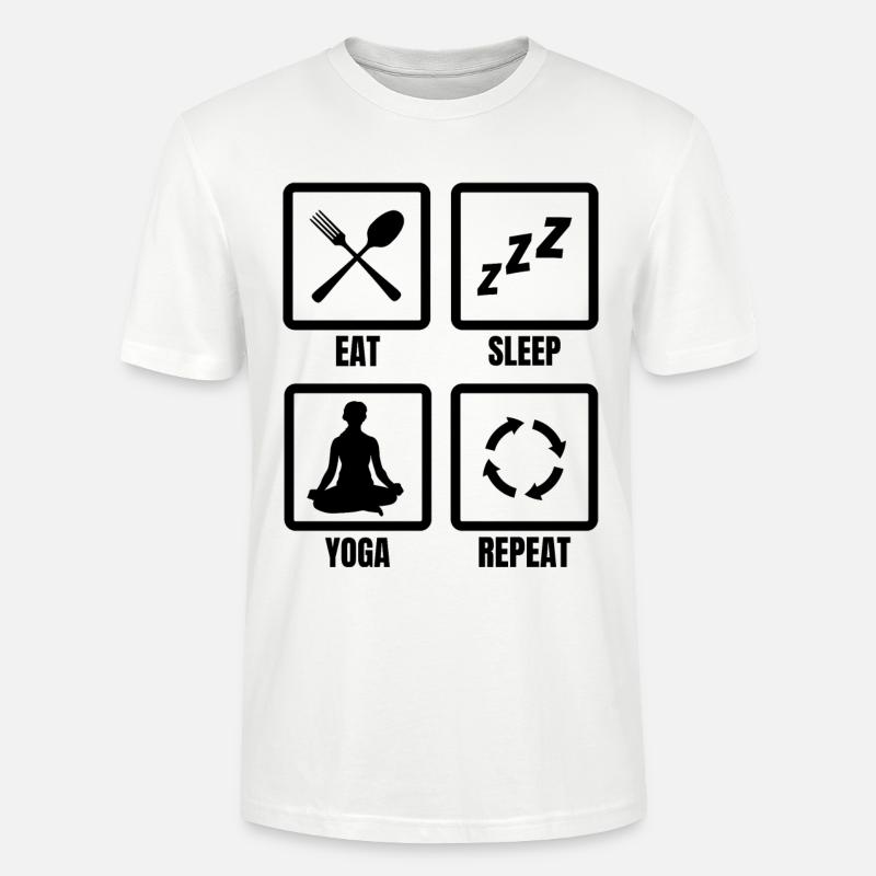 Yoga Routine - Stanley/Stella Unisex Bio-T-Shirt CRAFTER - Weiß