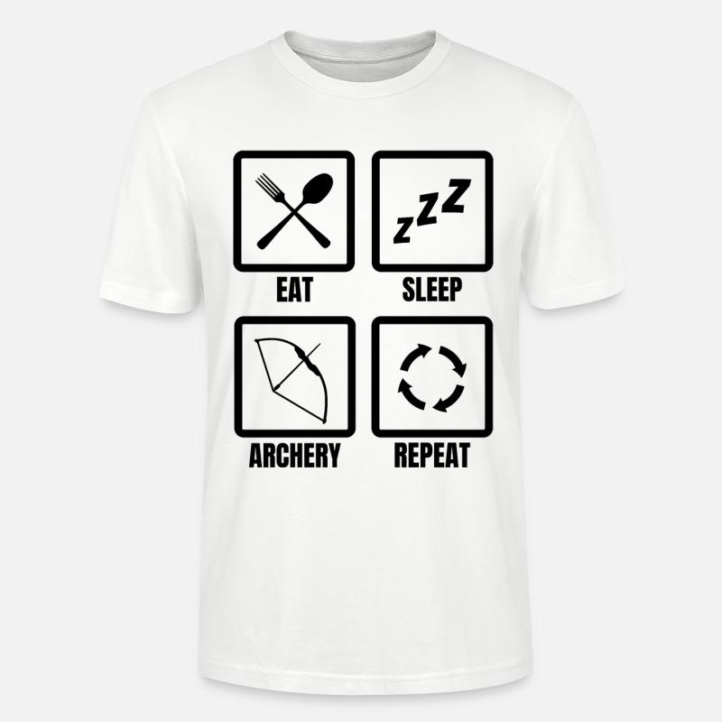 Bogenschütze Routine - Stanley/Stella Unisex Bio-T-Shirt CRAFTER - Weiß