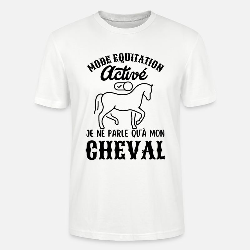 Mode équitation activé - T-shirt bio CRAFTER Stanley Stella Unisexe - blanc