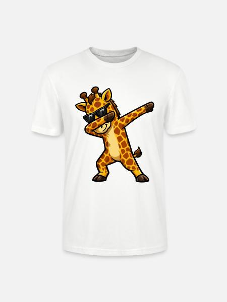 Dabbing Giraffe - Stanley/Stella CRAFTER Unisex Organic T-Shirt - white