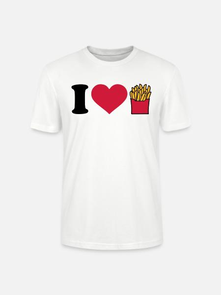 I love Fries - Stanley/Stella CRAFTER Unisex Organic T-Shirt - white