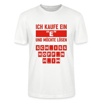 Anti Hoffenheim Sprüche Stuttgart Fans Fussball - Stanley/Stella Unisex Bio-T-Shirt CRAFTER - Weiß - Vorne - Alina (178cm) & Michal (187cm)