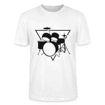 Drums Drums Gift - T-shirt bio CRAFTER Stanley Stella Unisexe - blanc - Devant - Alina (178cm) & Michal (187cm)