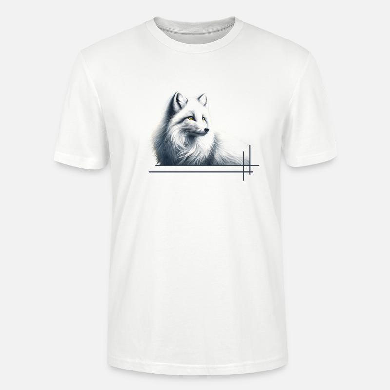Fuchs im Winter Eleganz - Stanley/Stella Unisex Bio-T-Shirt CRAFTER - Weiß