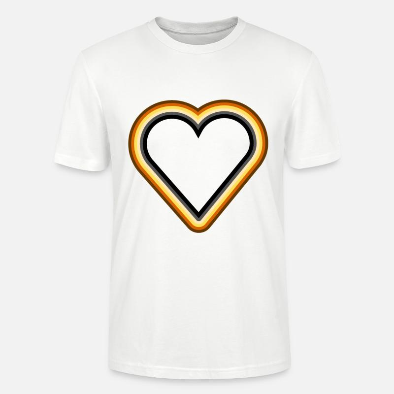 Bear Heart oultine - T-shirt bio CRAFTER Stanley Stella Unisexe - blanc