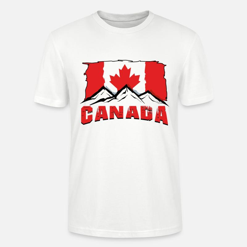 Drapeau du Canada - T-shirt bio CRAFTER Stanley Stella Unisexe - blanc