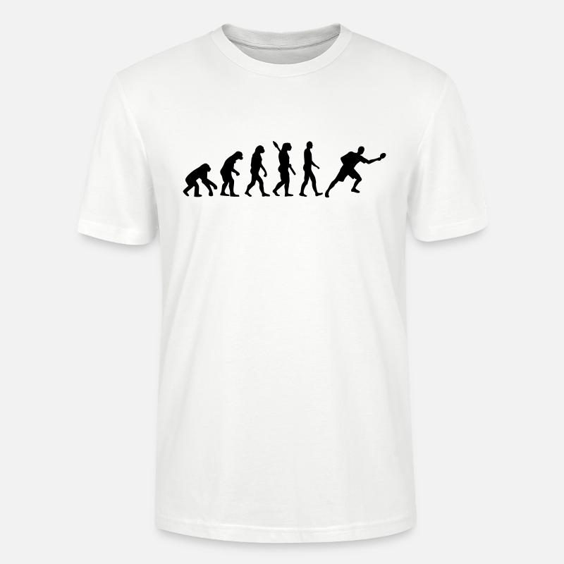 Évolution Ping-pong - T-shirt bio CRAFTER Stanley Stella Unisexe - blanc