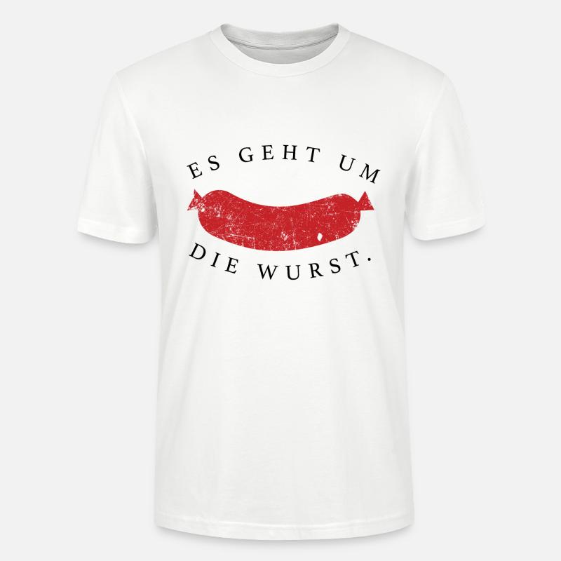 Es geht um die Wurst - Stanley/Stella Unisex Bio-T-Shirt CRAFTER - Weiß