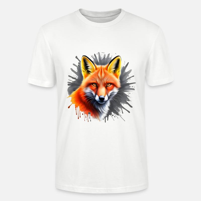Fuchs Splash-Design - Stanley/Stella Unisex Bio-T-Shirt CRAFTER - Weiß