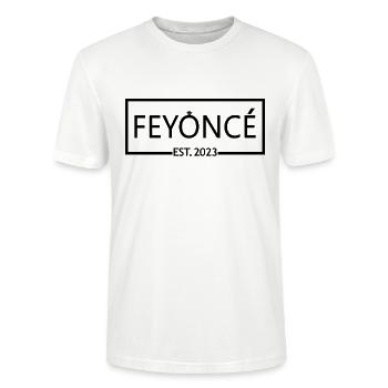 Feyoncé Est. 2023 - Braut zu werden - Verlobungsfeier - Stanley/Stella Unisex Bio-T-Shirt CRAFTER - Weiß - Vorne - Alina (178cm) & Michal (187cm)