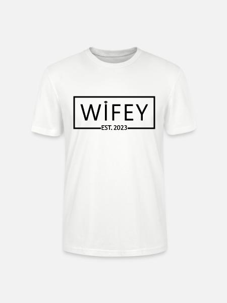 2023 Verlobung Brautdusche Hochzeit - Stanley/Stella Unisex Bio-T-Shirt CRAFTER - Weiß